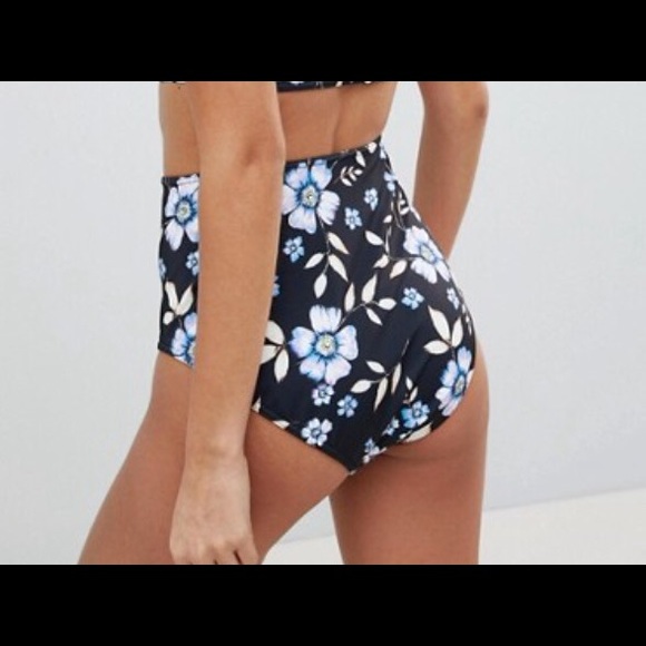 ASOS swim high waist full brief bikini bottom NWT - Picture 4 of 8